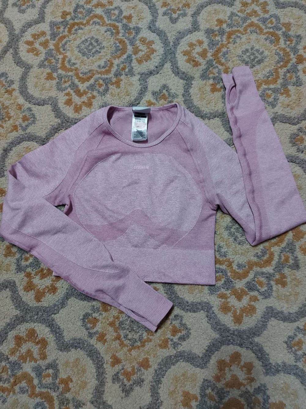 Gymshark pink long sleeve crop top